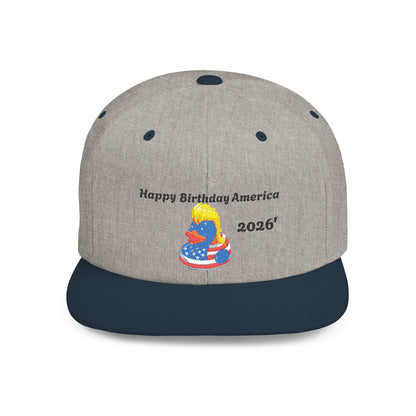 USA 250th Anniversary Embroidered Patriotic Mullet Duck Snapback - Geo Rocks The 'Tism