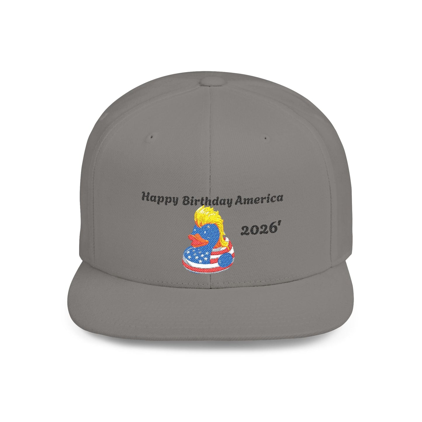 USA 250th Anniversary Embroidered Patriotic Mullet Duck Snapback - Geo Rocks The 'Tism