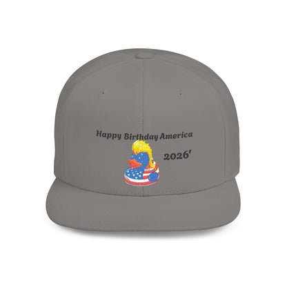 USA 250th Anniversary Embroidered Patriotic Mullet Duck Snapback - Geo Rocks The 'Tism
