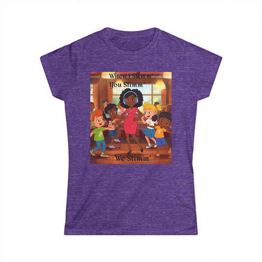 "When I Stimm' You Stimm' We Stimm'"Autism Awareness Women's Tee - Geo Rocks The 'Tism